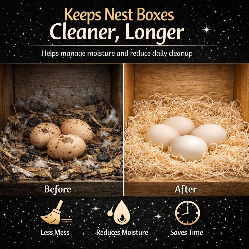 NestNova™ Aspen Excelsior, 2 lb Box of USA-Grown Aspen Fiber. Eco-Friendly Material for Chicken coops, Small pet Bedding, Crafts, and Gift Baskets. Biodegradable and Hand Packed. 3 Boxes (6 lbs)