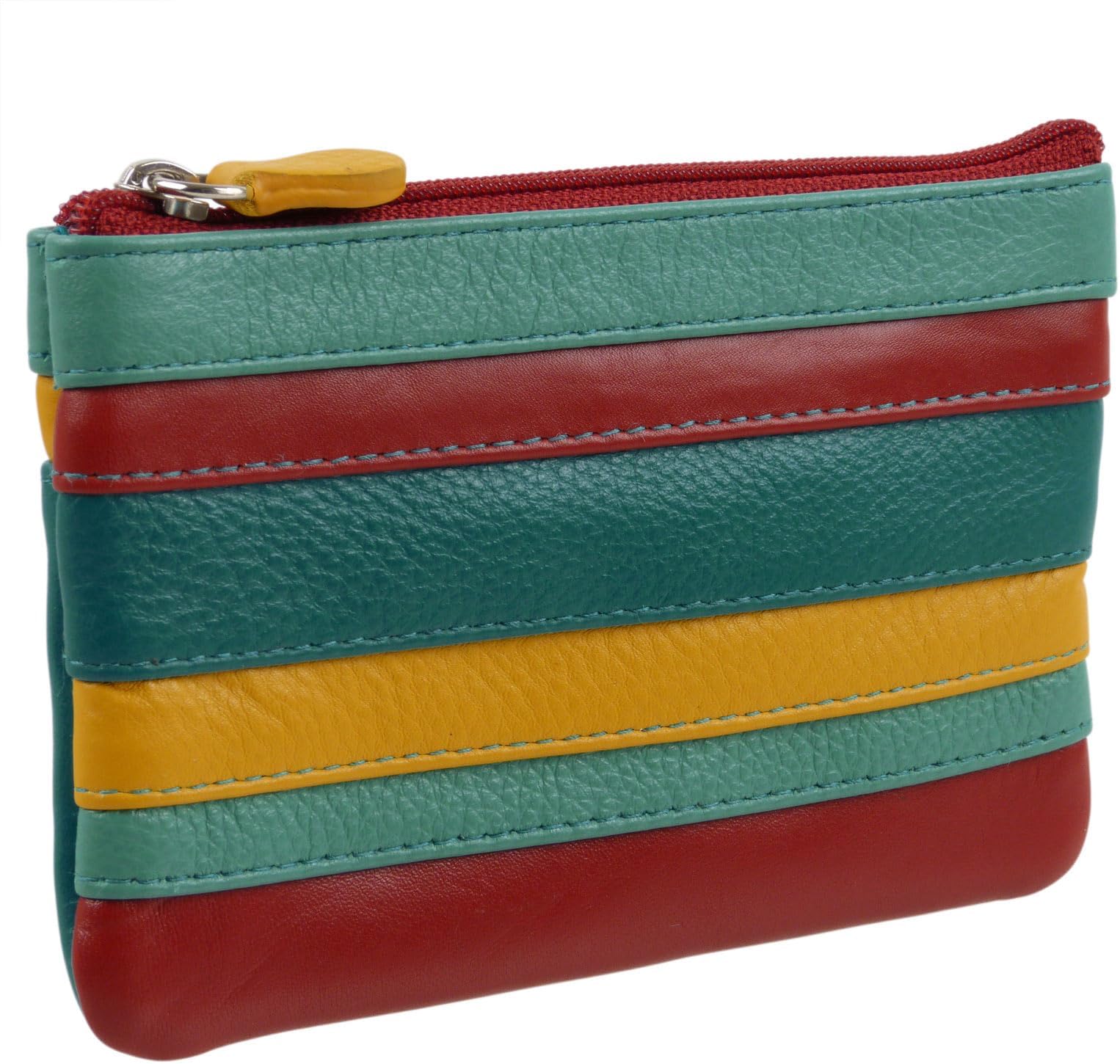 Colourful Leather Coin Purses with Integral Key Fob by ILI New York 9 Gorgeous Colours-South West