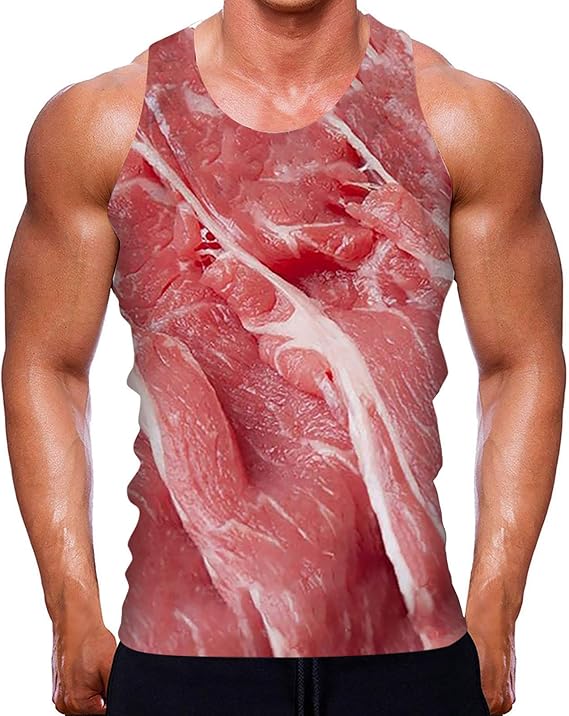 Amazon Co Jp Tシャツ Creamfel メンズ 3d筋肉プリント 袖なし タンクトップ ファッション 創意デザイン トップス ゆったり 丸首 カットソー おもしろ インナーシャツ 春夏秋 冷房対応夏服 デート 文化祭 コスプレ コスチューム 衣装 お兄系 男性服 ファッション