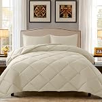 ELNIDO QUEEN All-Season Gray Down Alternative Quilted Comforter- Corner Duvet Tabs-Machine Washable-Duvet Insert or Stand-Alone Lightweight Comforter-Queen Size(88×92 Inch)