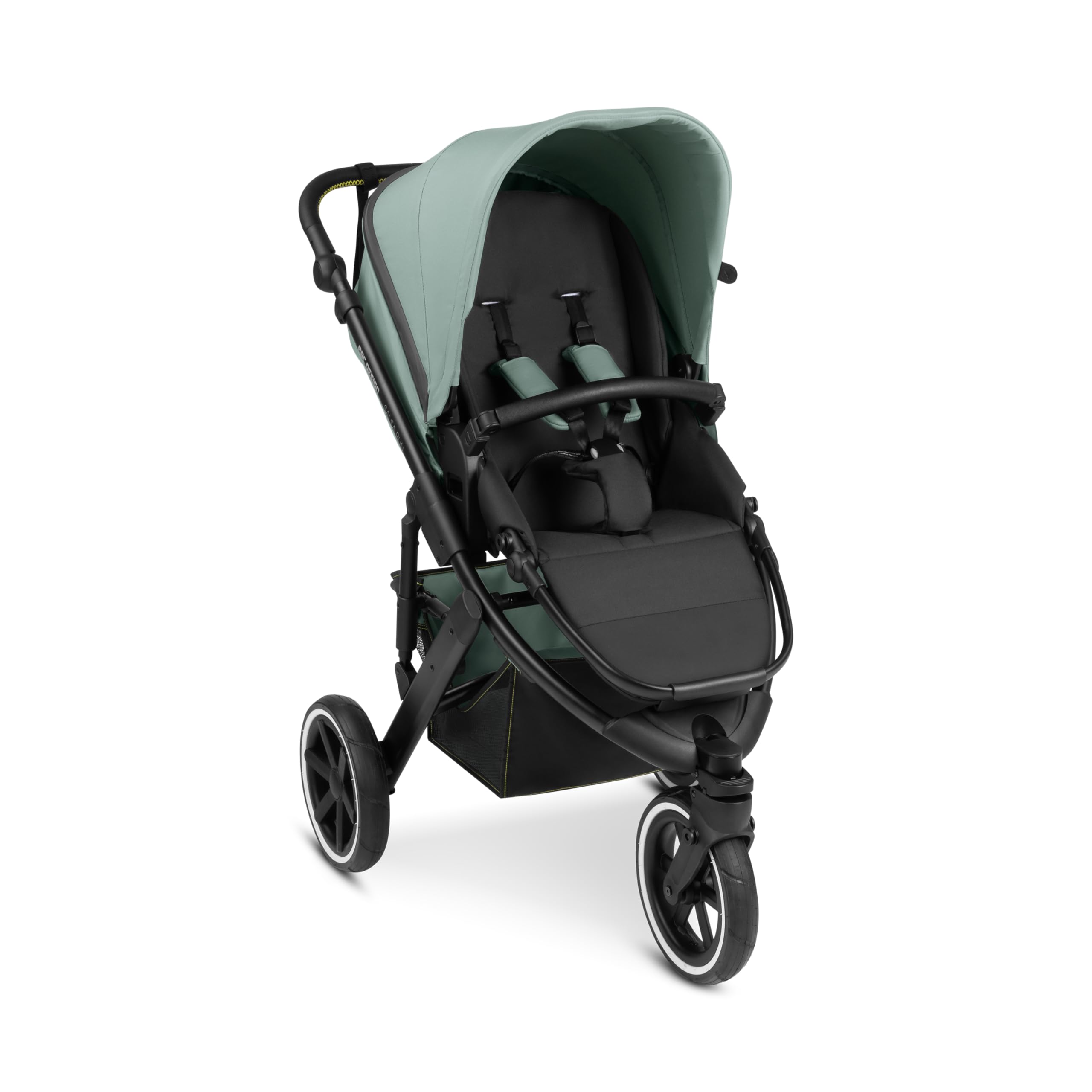 ABC Design Sportkinderwagen Salsa Run – Jogger Dreirad-Kinderwagen mit Sportsitz, Luftreifen, Federung und Handbremse (aqua)
