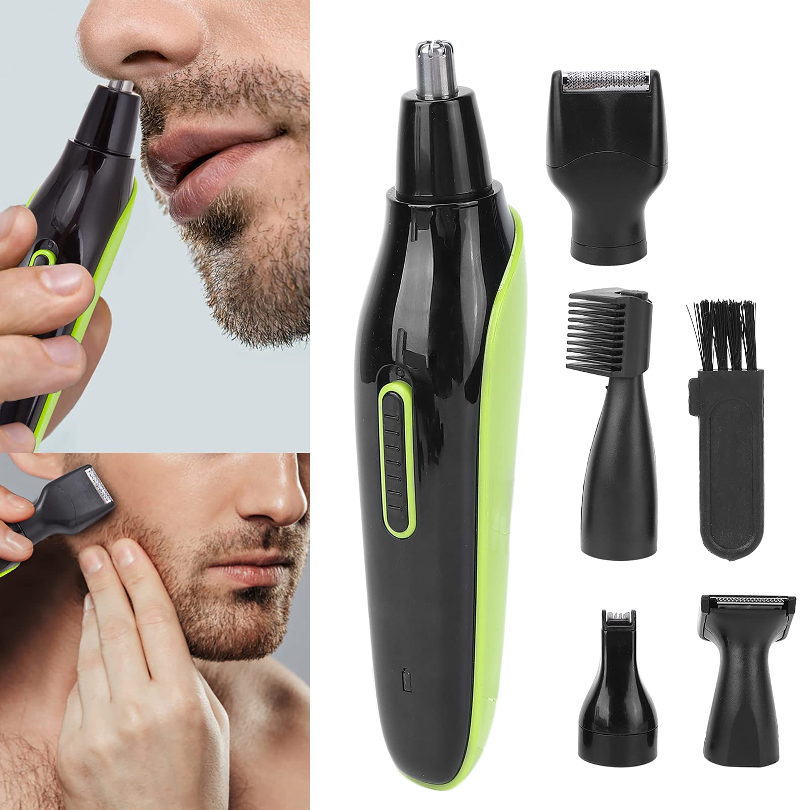 Tagliapeli Naso e Orecchie, 5 in 1 Taglia Peli USB Ricaricabile, Tagliapeli per Naso e facile da pulire, Professionale Tagliacapelli Indolore per Peli di Naso, Orecchie e Sopracciglia