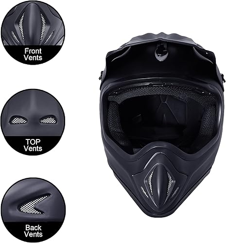 Miniatura 2 de KRN Casco todoterreno para adultos Casco ATV Aprobado por DOT- Casco de motocicleta motocross dirt bike KY-128