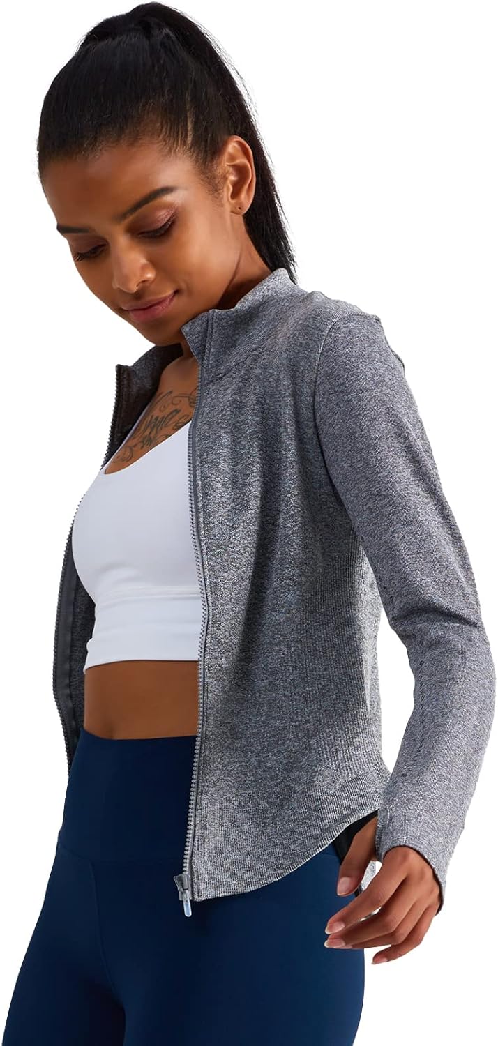 sphinx cat Womens Athletic Long Sleeve Full Zip Running Track Jacket Workout Yoga Sportwear with Thumb Holes Slim Fit - Image 6