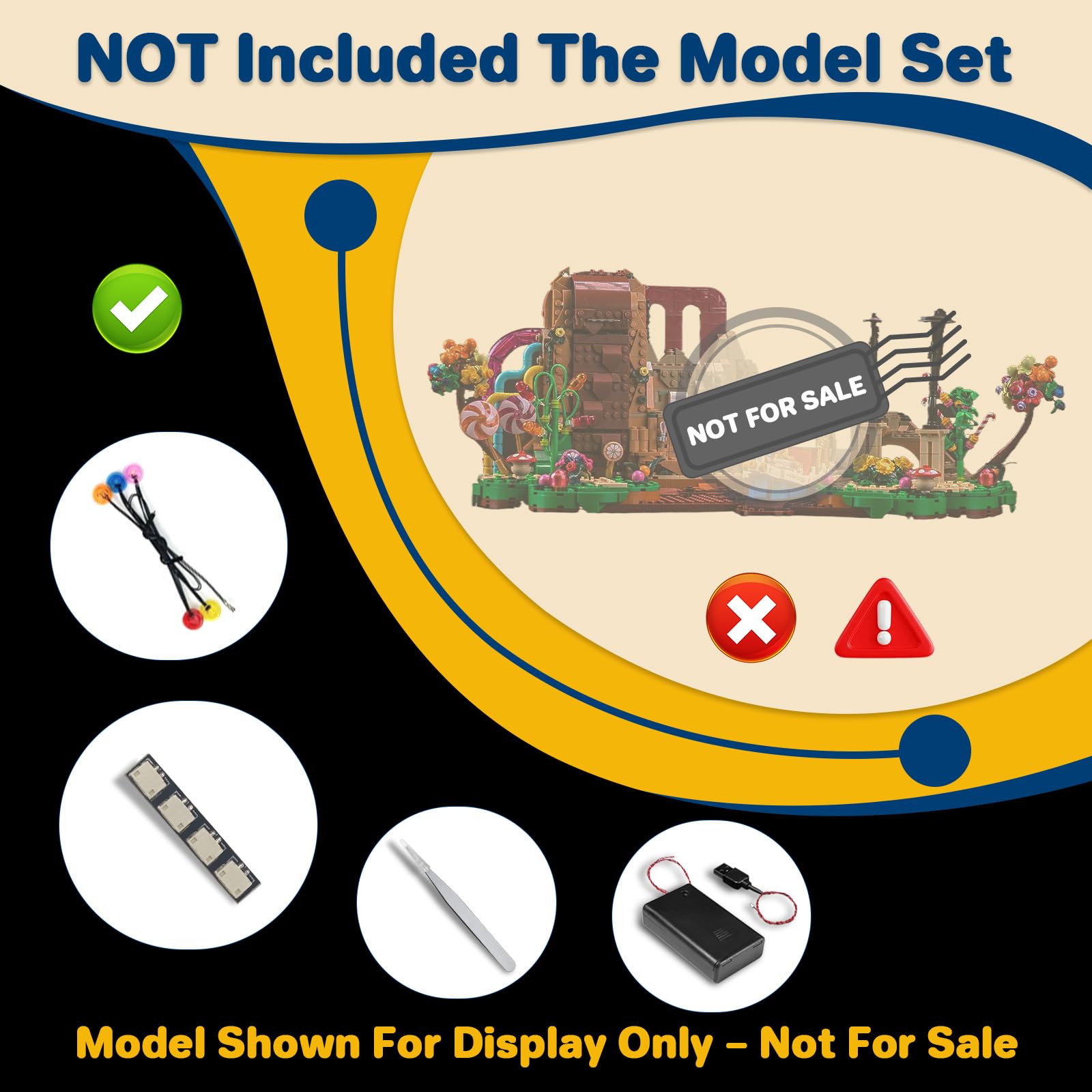LocoLee Led Light Set Compatible with Lego 21360 Willy Wonka & the Chocolate Factory Led Decoration Lighting Kit Compatible with Lego 21360 Building Blocks Model,Only Lights Set,No Model - Image 2