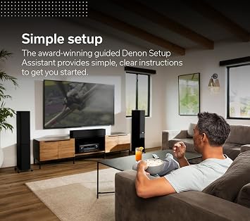 Denon AVR-X2800H 7.2 Channel Home Theater AV Receiver (95W x 7) - 8K UHD | Dolby Atmos, DTS Virtual:X, HDR10+, Dynamic HDR, HEOS Built-In, Bluetooth & Wi-Fi Amp, Dual Sub Outputs, Multi-Room Music