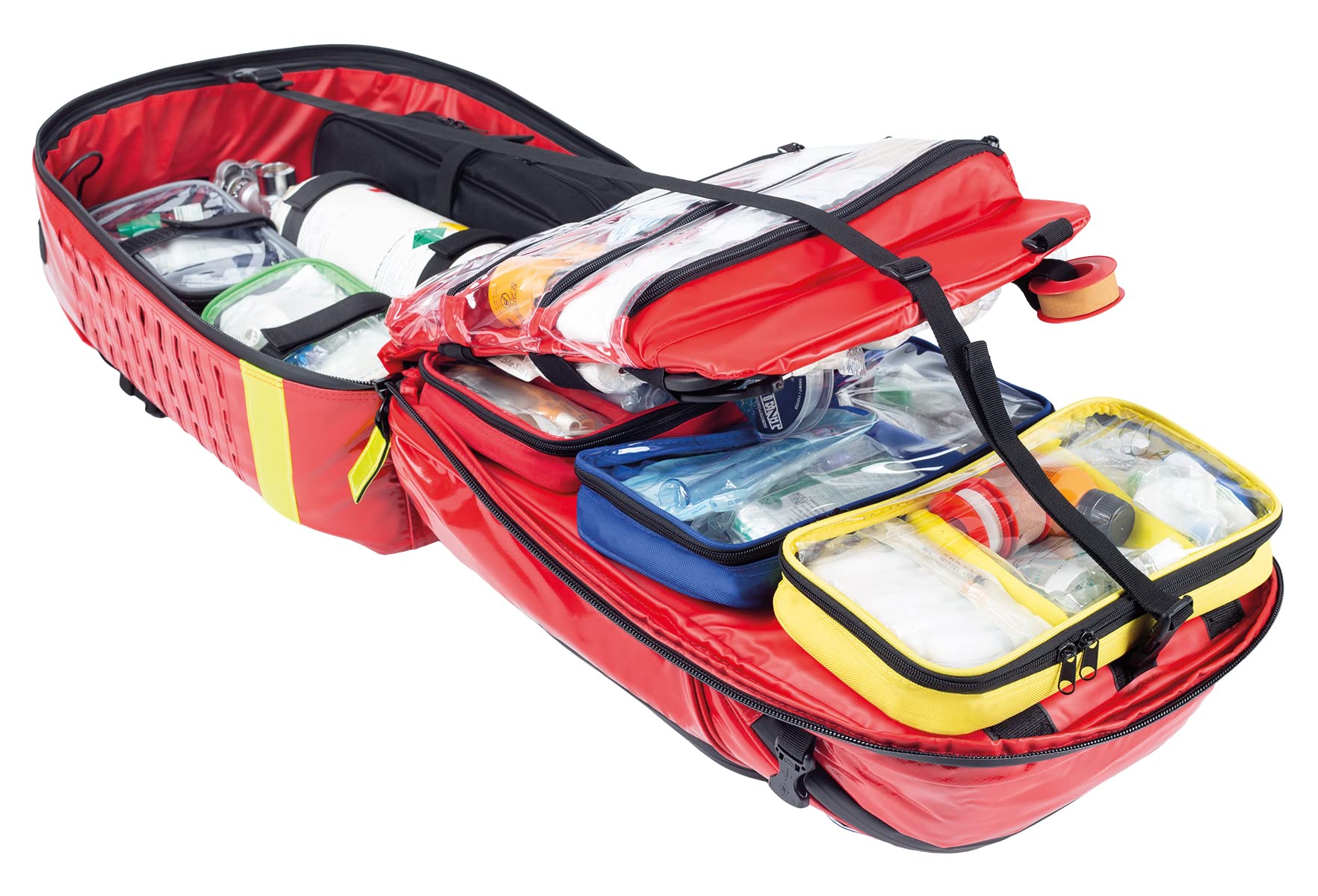 ELITE BAGS - PARAMED'S EVO Notfallrucksack | PLANE | rot | großvolumig | für die professionelle Notfallversorgung