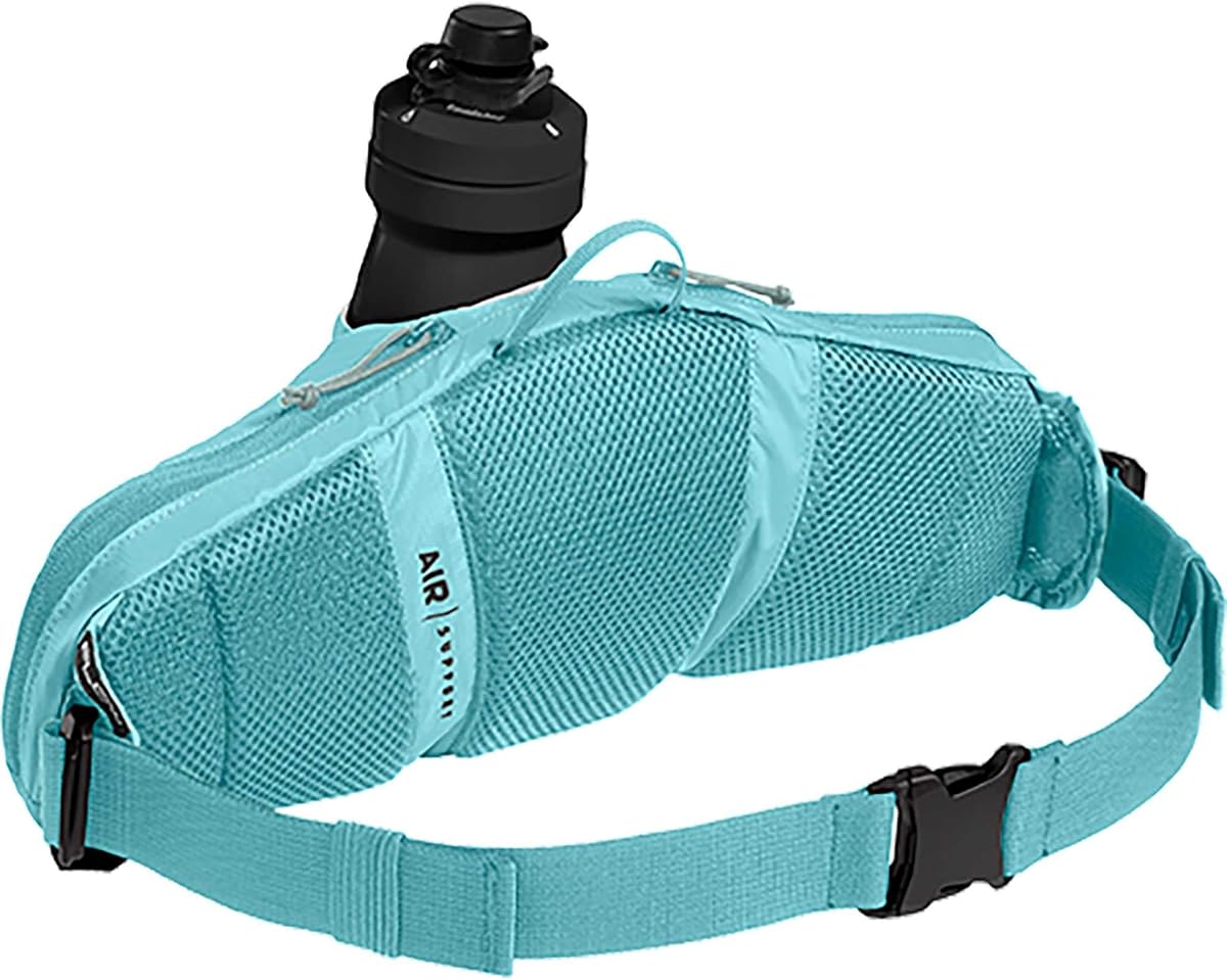 CamelBak Podium Flow 2 Waist Pack for Mountain Biking, Gravel Cycling - Contains 21 oz Podium Dirt Series Bike Bottle, Arctic Blue
