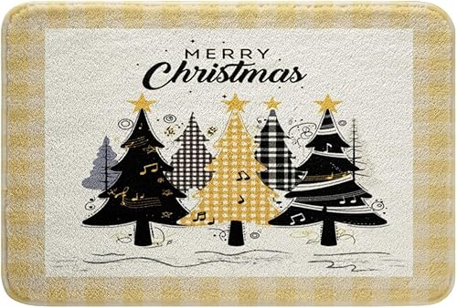 Miniatura 9 de Tapetes de baño con diseño de árbol de Navidad de 16 x 24 pulgadas, diseño de ramas de Feliz Navidad, para niños y niñas, decoración de copos de