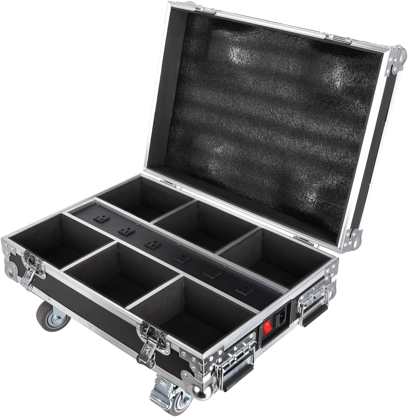 Rockville FLIP CHARGE CASE Charging Travel Road Case For (6) FLIP PAR Lights