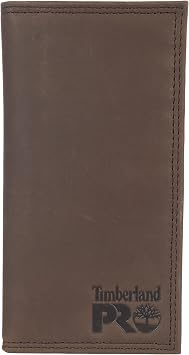 Timberland PRO Mens Rfid Leather Long Bifold Rodeo Wallet With Rfid, Dark Brown, One Size