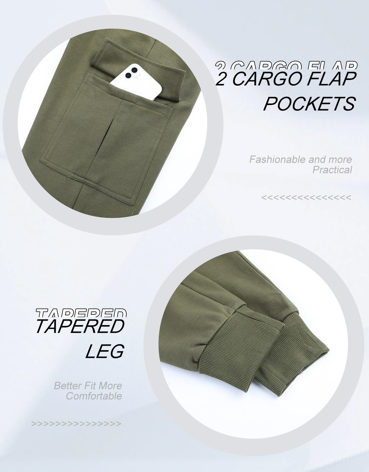 Suwangi Pantaloni Tuta da Jogging Uomo Pantaloni Cargo Joggers Palestra Sportivi Allenamento Cotone Slim Fit Comodi Elastico in Vita con Tasche Multiple