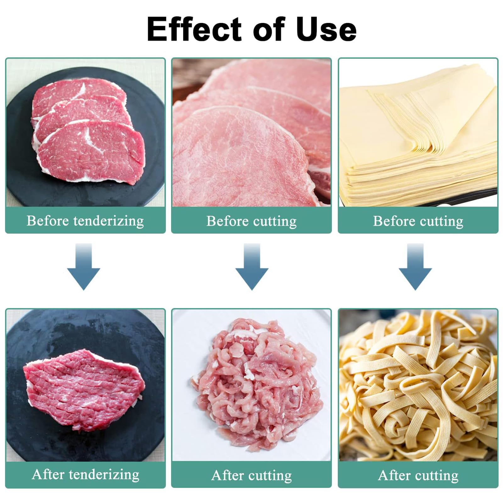 Affettatrice manuale verticale per carne e affettatrice a scatti con manovella e lame in acciaio inox, per bistecche, pollo e cotolette