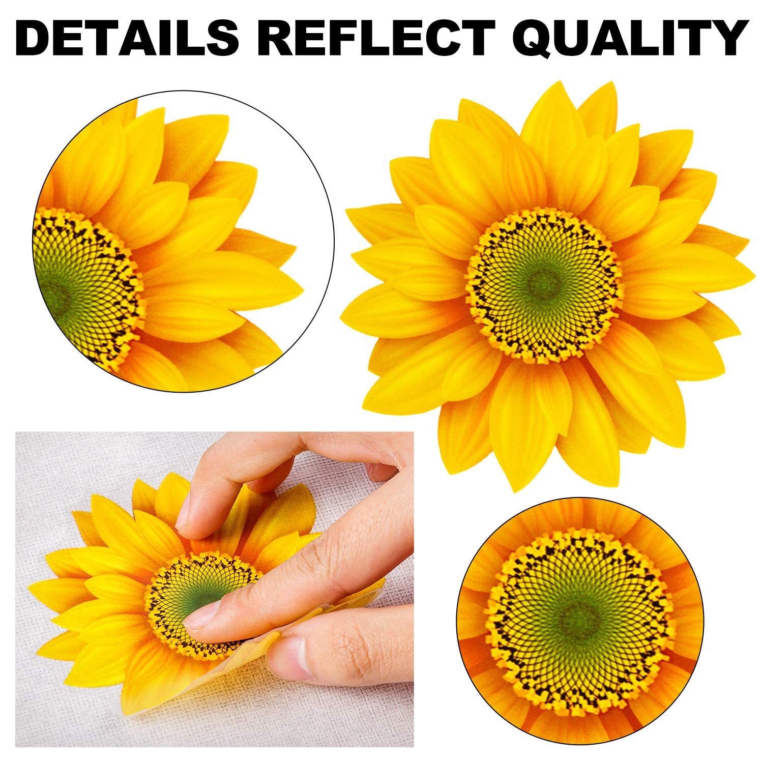 54 calcomanías de pared de girasol, removibles, 3D, decoración de girasol, autoadhesivas, impermeables, calcomanías de pared para sala de estar, baño, dormitorio, decoración