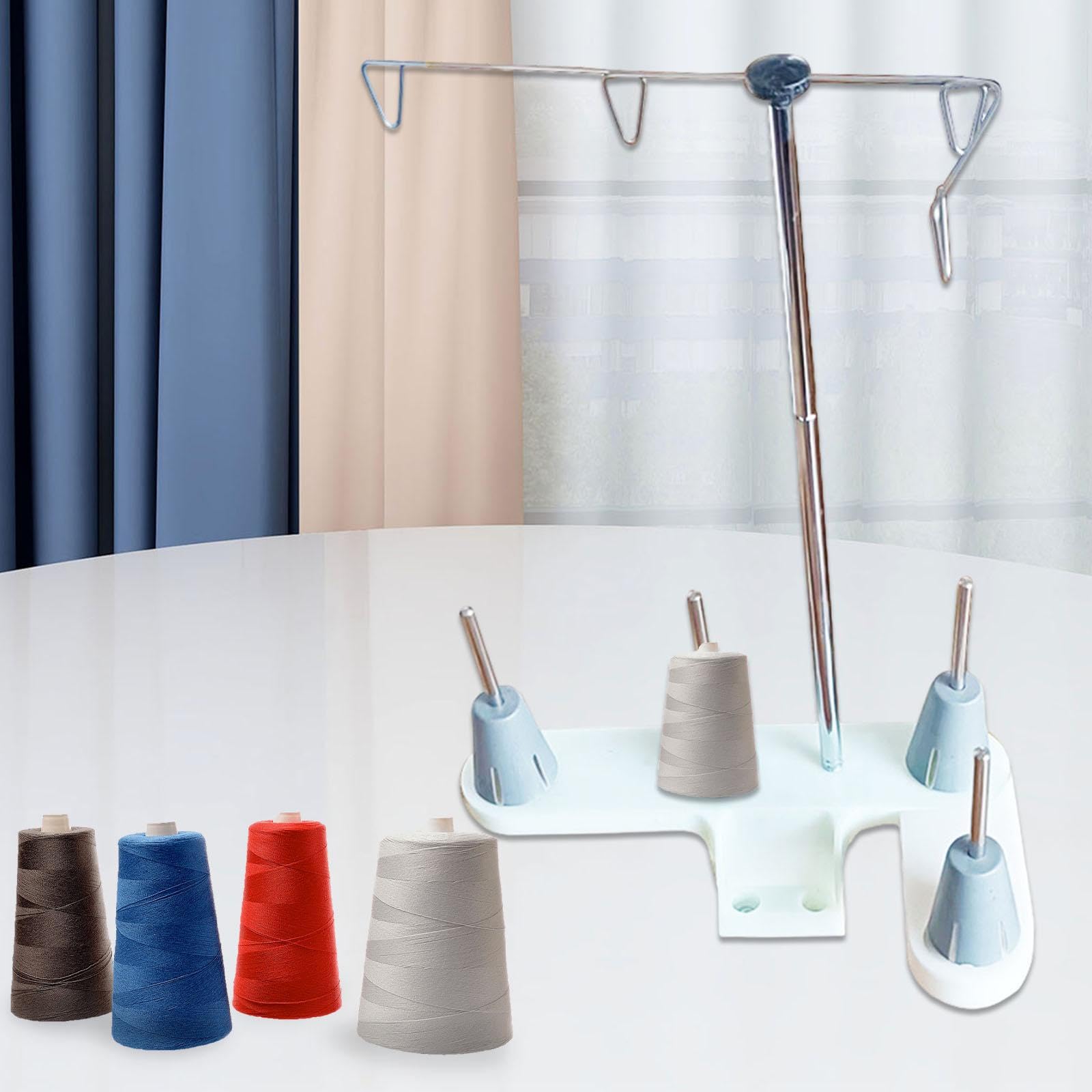 Adjustable Thread Spool Holder Stand for Sewing Machine and Serger Stable Sturdy Lightweight PP Material