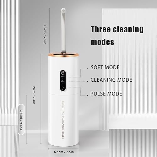 Miniatura 5 de Bidé eléctrico portátil, rociador portátil de bidé de viaje con cable USB, más conveniente y fácil de usar para campamentoviajeshogarautomóvil