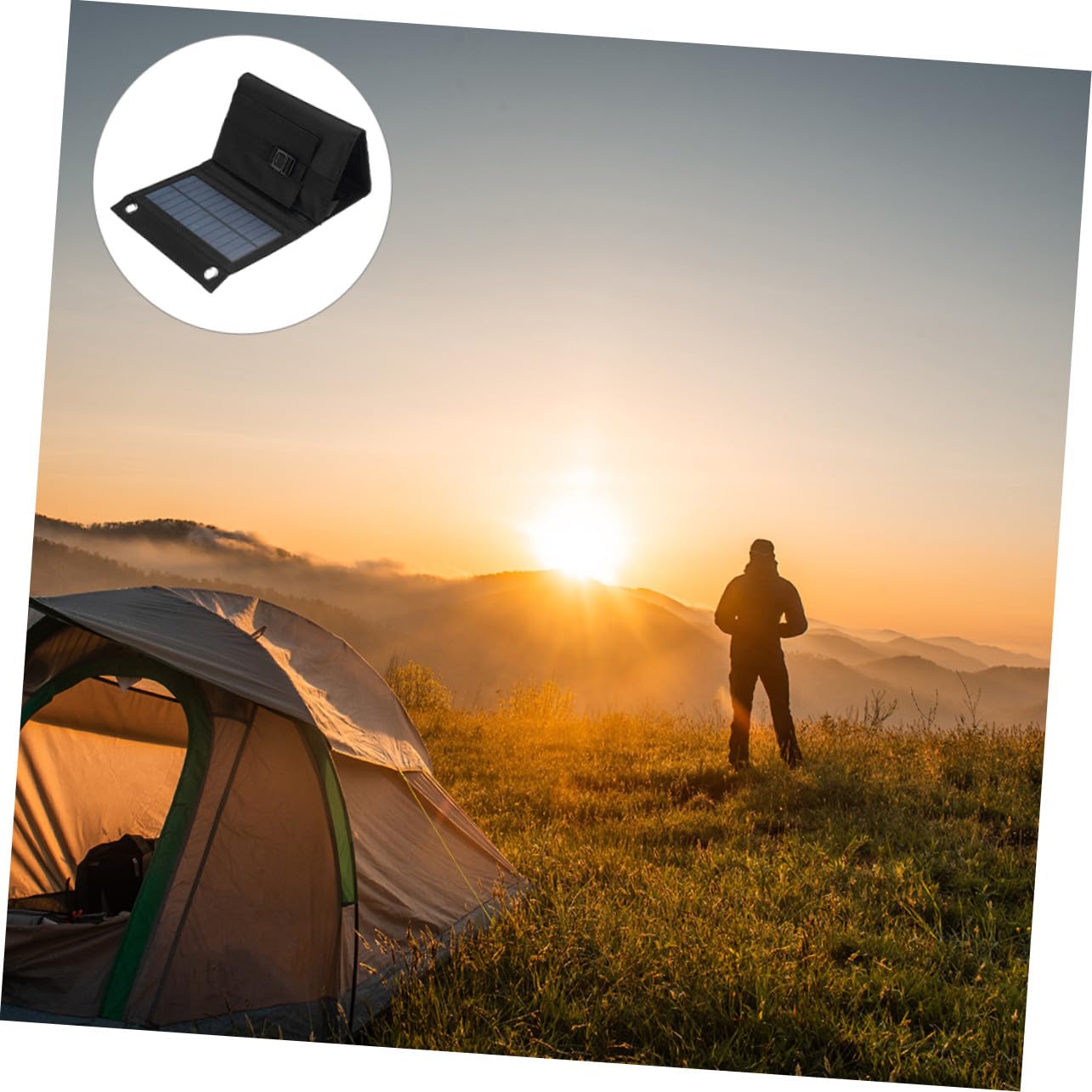Cargador Solar Plegable USB Panel Solar Exterior Portátil Alta Eficiencia para Camping Senderismo