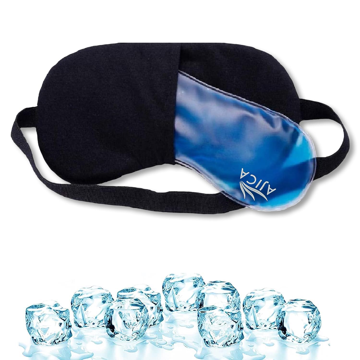 AJICA Aqua Ice Face & Eye Cooling Gel Pad and Aloe Vera Gel Mask Ice Pack for Face and Eye Patches Remove Dark Circles, Fatigue Cool Eyes Patch Pads Eye Care | Facial Skin Refresh Face Mask for Hot & Cold Therapy (Blue Eye Cooling Pad, Pack of 1)
