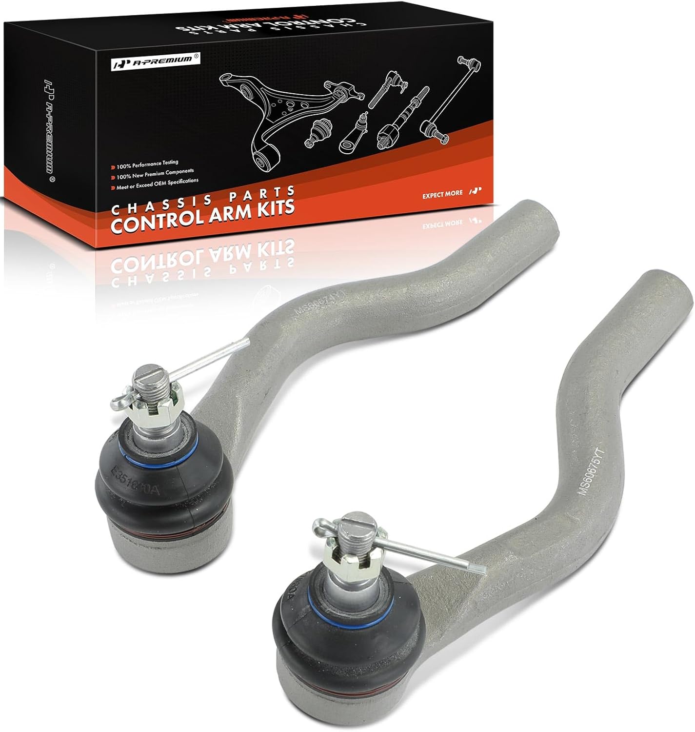 A-Premium 2 x Front Outer Tie Rod Ends, Compatible with Acura RDX 2019 2020 2021 2022 2023
