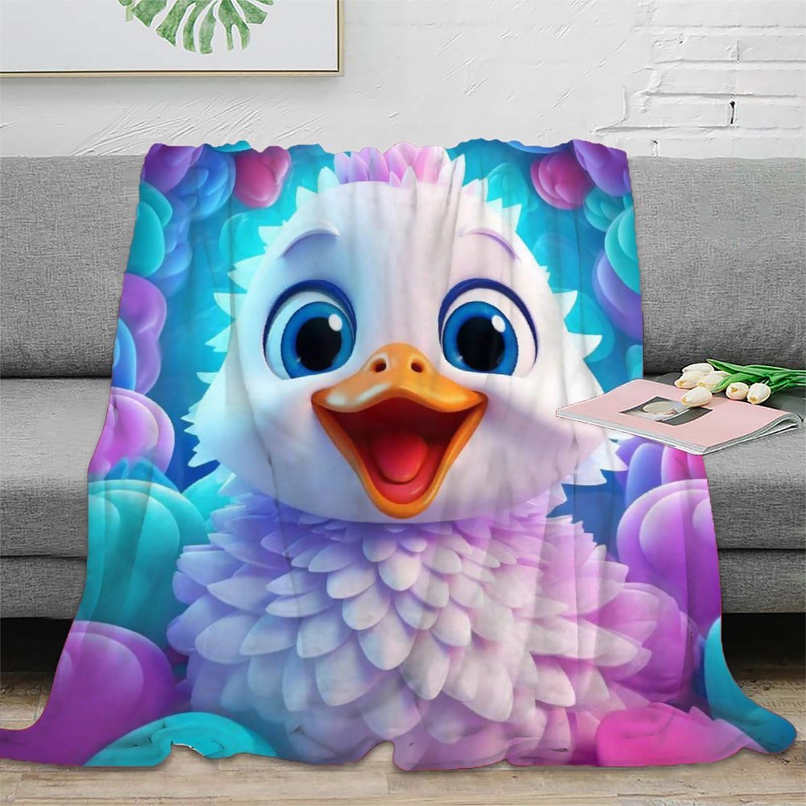 Couverture en flanelle douceur mignonne pour réconforter toute la famille au lit