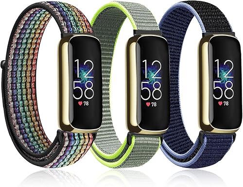 Ecogbd Nylon Ersatzarmband Kompatibel mit Fitbit Luxe, Verstellbare Sport Armban