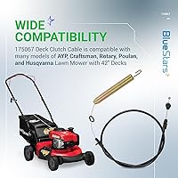 Vista 4 de BlueStars 175067 169676 - Cable de embrague de cubierta, compatible con cortacéspedes Craftsman LT1000 LT2000 DLT 3000 AYP Husqvarna Poulan Ryobi