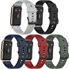 Amzhero Compatible Soft Silicone Smart Watch Wristband Quick Release Replacement Band for Runfit D26