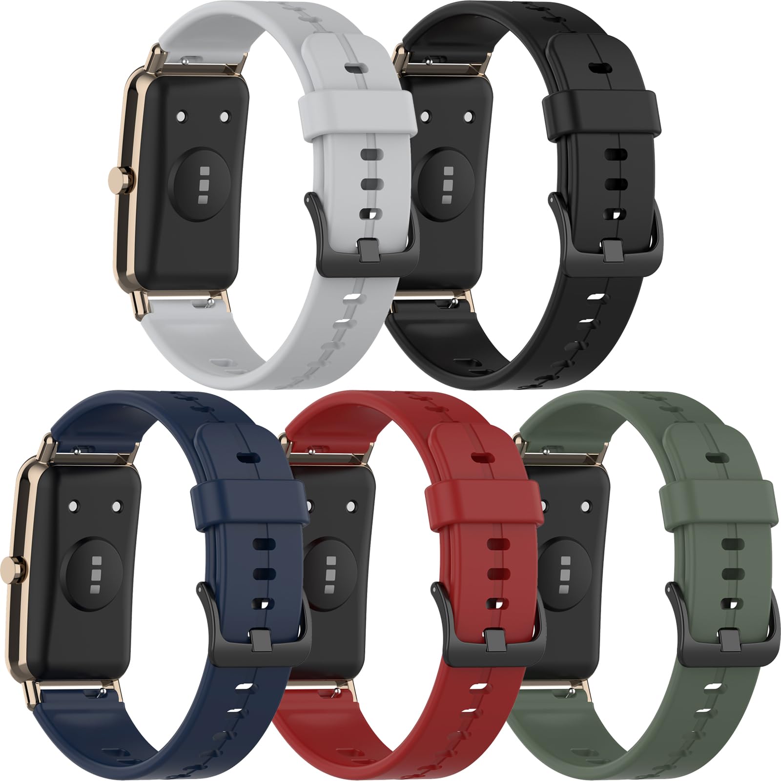 Chofit Compatible with Amzhero D26/SHANG WING LYNN2/VPSTAY ALB1/RLQA Band 3, Silicone Smart Watch Wristband Quick Release Replacement Band for Amzhero