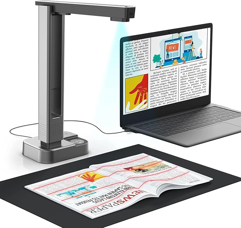 Escáner de libros y documentos V320pro de 16 MP, tecnología de aplanamiento y alineamiento automático de segunda generación, captura A3, A4, OCR en múltiples idiomas, conversión a PDF/Word/Txt/Excel en Windows y PDF en sistema Mac