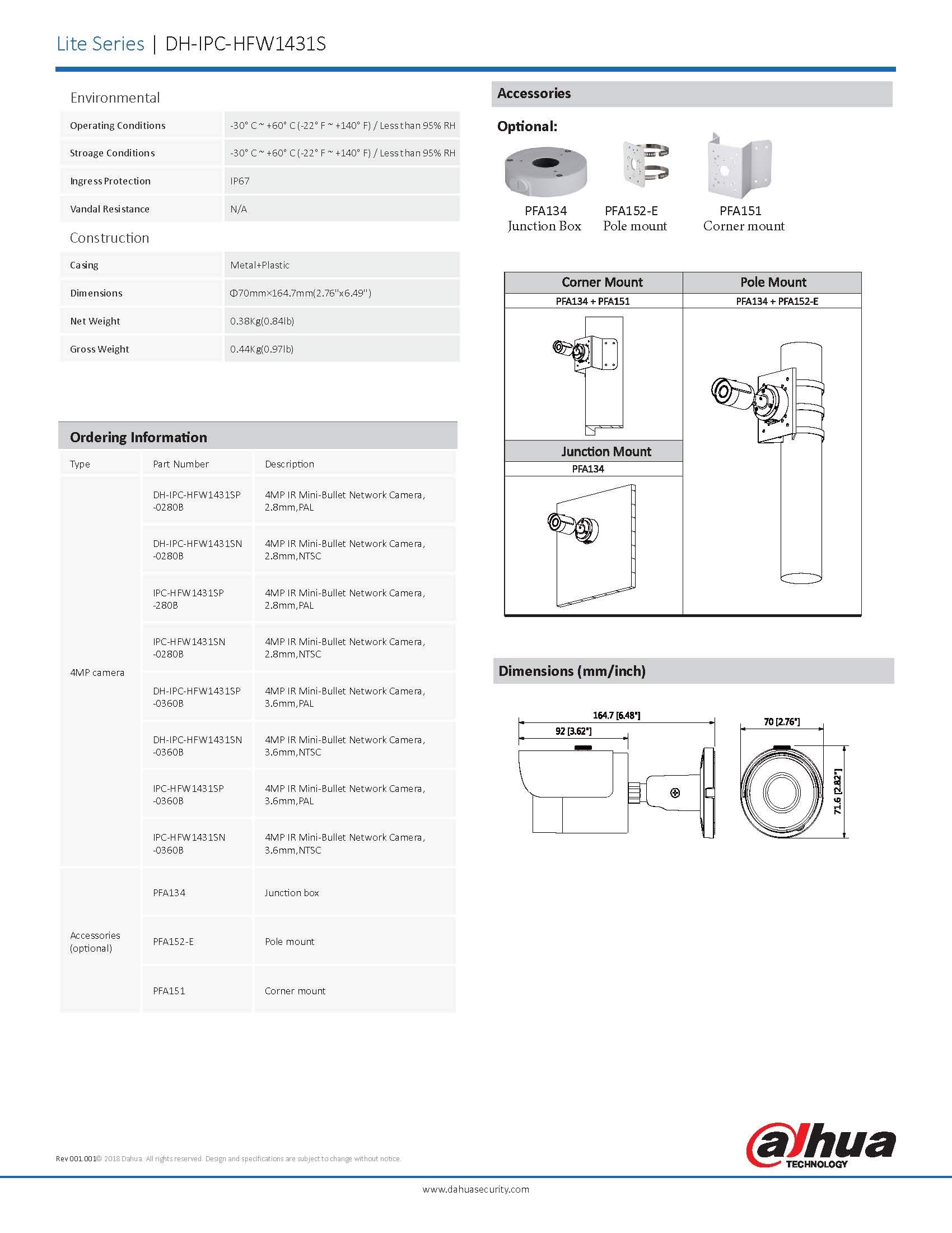 Imou IP wifi csőkamera - Bullet 2C (4MP, 2,8mm, kültéri IP67, H265, IR30m, SD, mikrofon, 12VDC) IP Kamera Shop - IP kamera, NVR rögzítő és komplett szettek raktárról