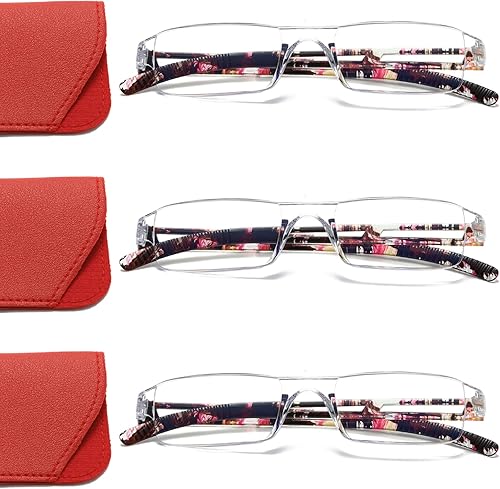 Viseng 3 pares de anteojos de lectura, anteojos de bloqueo de luz azul, anteojos de lectura para computadora para hombres y mujeres, marco
