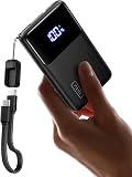 INIU Batterie Externe, Mini 10000mAh 45W Charge Rapide Power Bank avec Câble USB C Amovible, Essentiels de Voyage, Autorisé en Avion, Batterie Portable pour iPhone 17 16 Samsung S25 Xiaomi iPad etc - 1