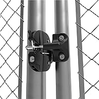 Vista 4 de D&D Technologies LL3ABRND LokkLatch - Pestillo redondo para puerta de poste con botón de acceso externo, llave bloqueable y funciona en ambos lados