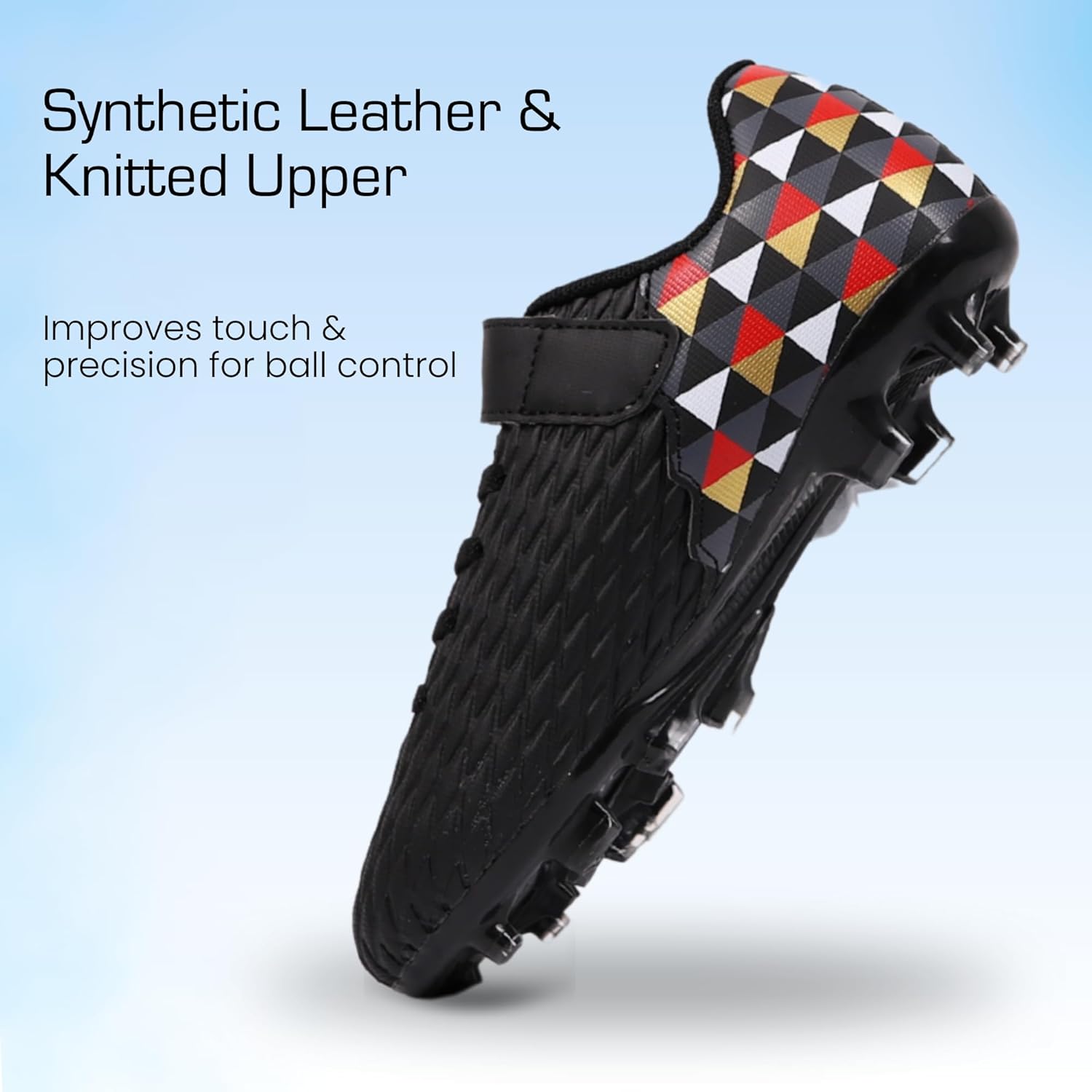 Soccer Cleats for Kids & Youth | Lightweight Football Shoes for Firm Ground | Durable Girls & Boys Soccer Cleats with Non-Slip Sole | Comfortable Soccer Boots | Unisex Size 11-6 - Image 4