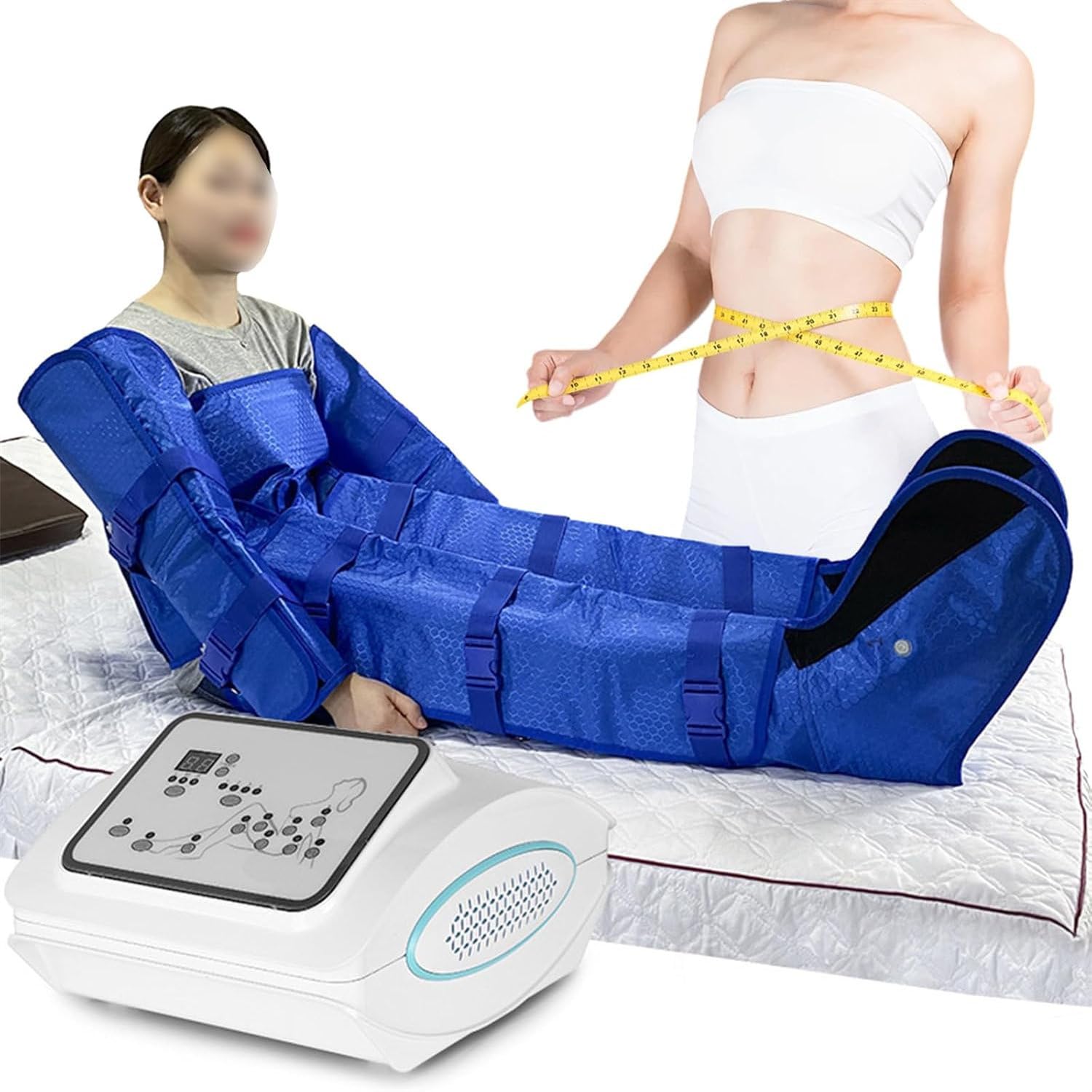 Massaggiatore Drenante Linfatico Tutto Il Corpo, Strumento Bellezza E Dimagrimento – Massaggiatore Pneumatico A 16 Airbag (Pressoterapia) per Dimagrimento Corporeo, Rilassamento Muscolare