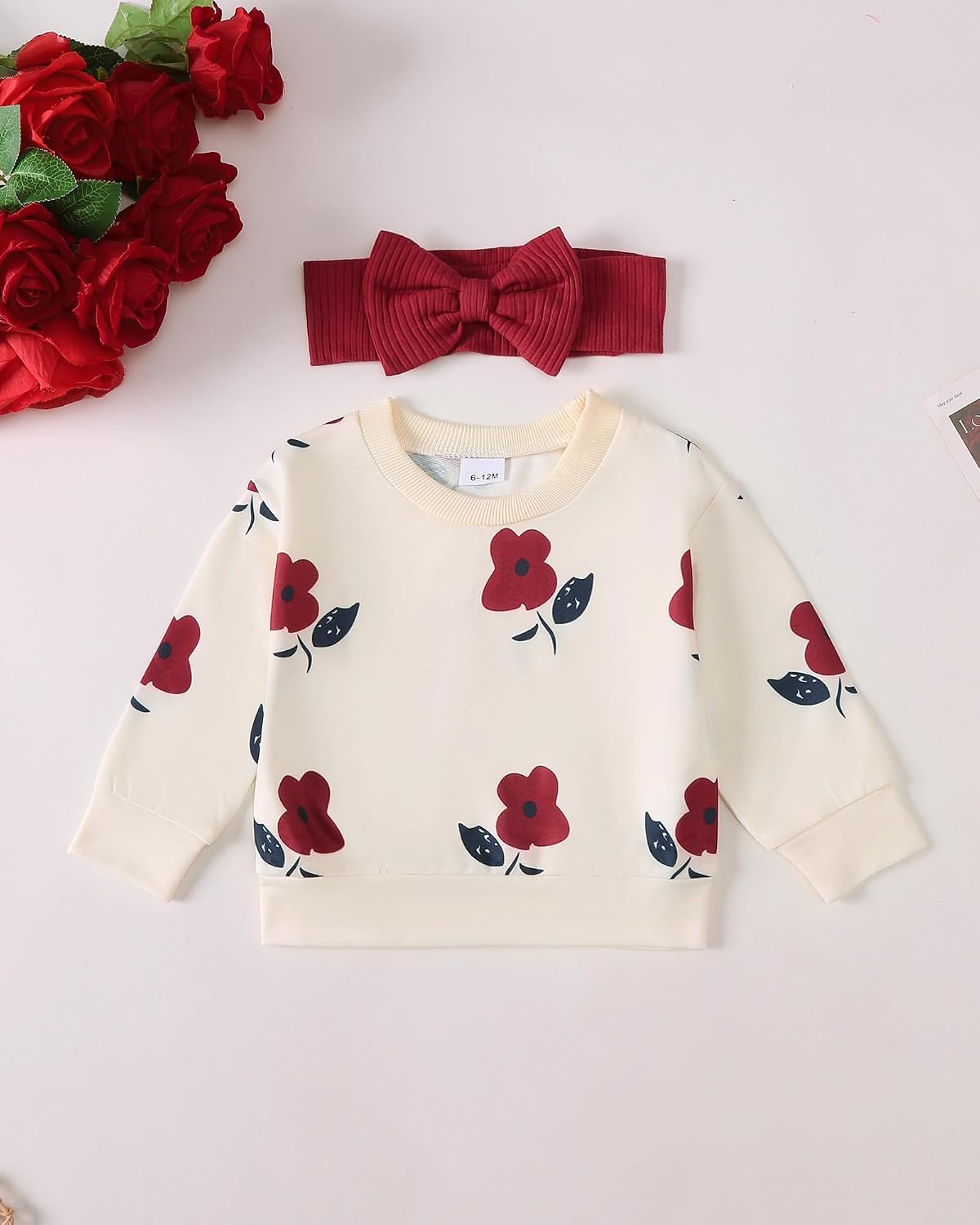 SODLON Toddler Baby Girl Clothes Fall Winter Sweatshirt Pants Outfit 6M-4T image 5