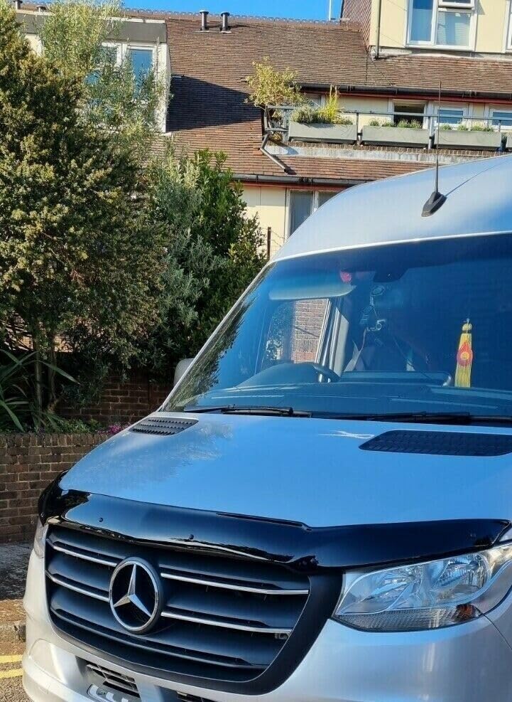 FIT[2018-2023]Compatible For NEWLOOK MERCEDS SPRINTER W907 BONNET WIND STONE DEFLECTOR PROTECTOR NOT BONNET BRA…