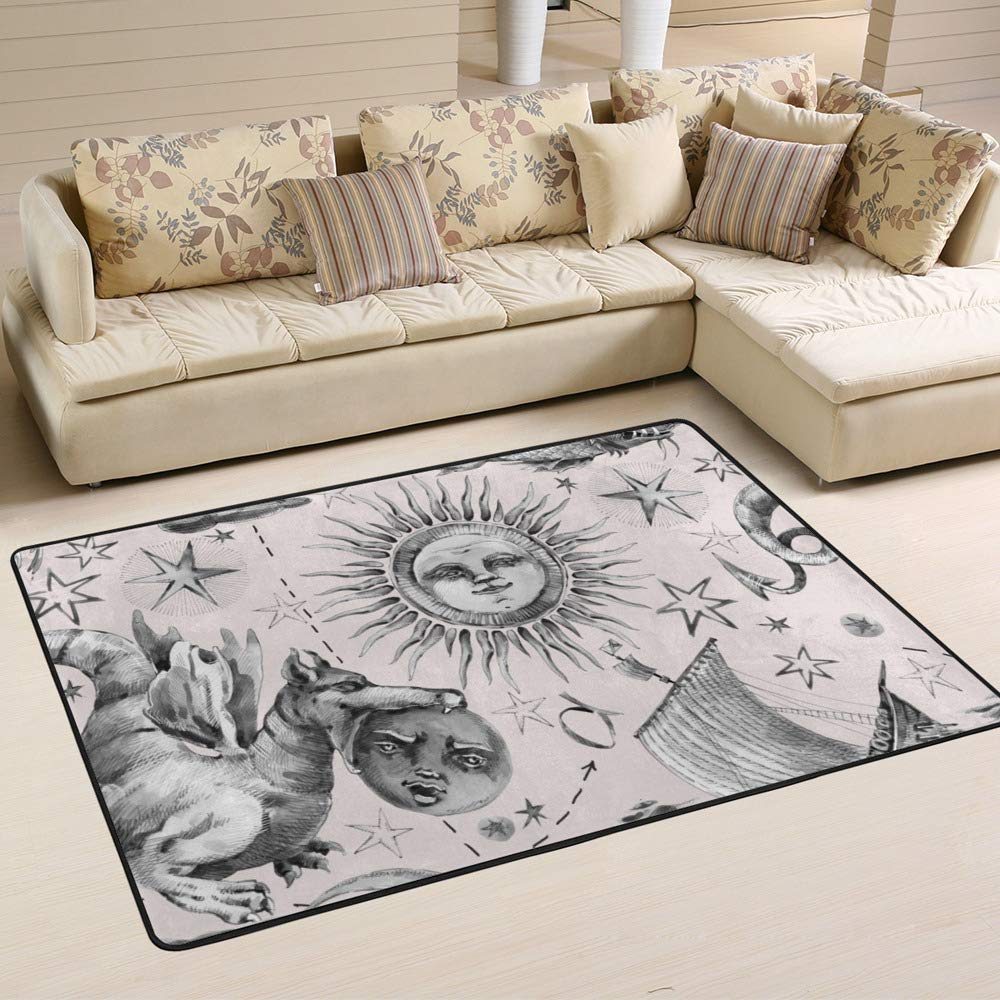 Tapis de salon marron à pois et grand tapis de chambre 60x39