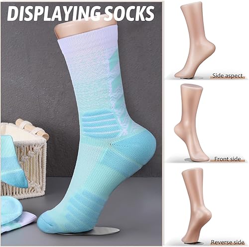 Miniatura 8 de EXCEART Modelo de calcetín de pie de maniquí, exhibición de calcetines de pie femeninos magnéticos, pulsera de tobillo para calcetines cortos,