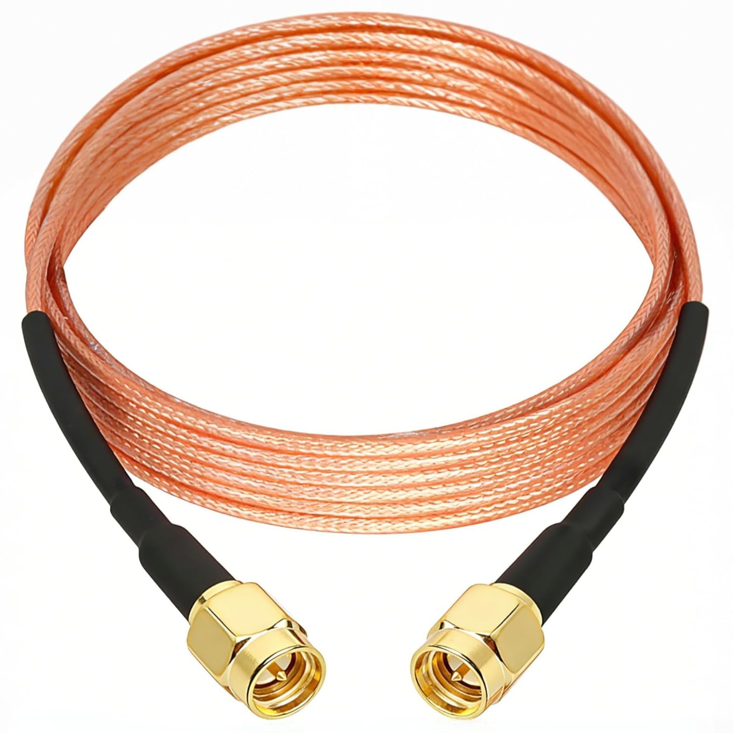 RG316 SMA Male to Male Cable 25FT, Low Loss 50 Ohm SMA Extension Cable for for WiFi Antenna, Router, SDR, FPV, GPS, Test Equipment