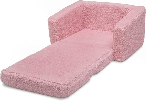 Miniatura 15 de Delta Children Cozee - Silla convertible 2 en 1 de sherpa abatible para niños, color rosa Rosa,Gris,https://www.amazon.com/dp/undefined