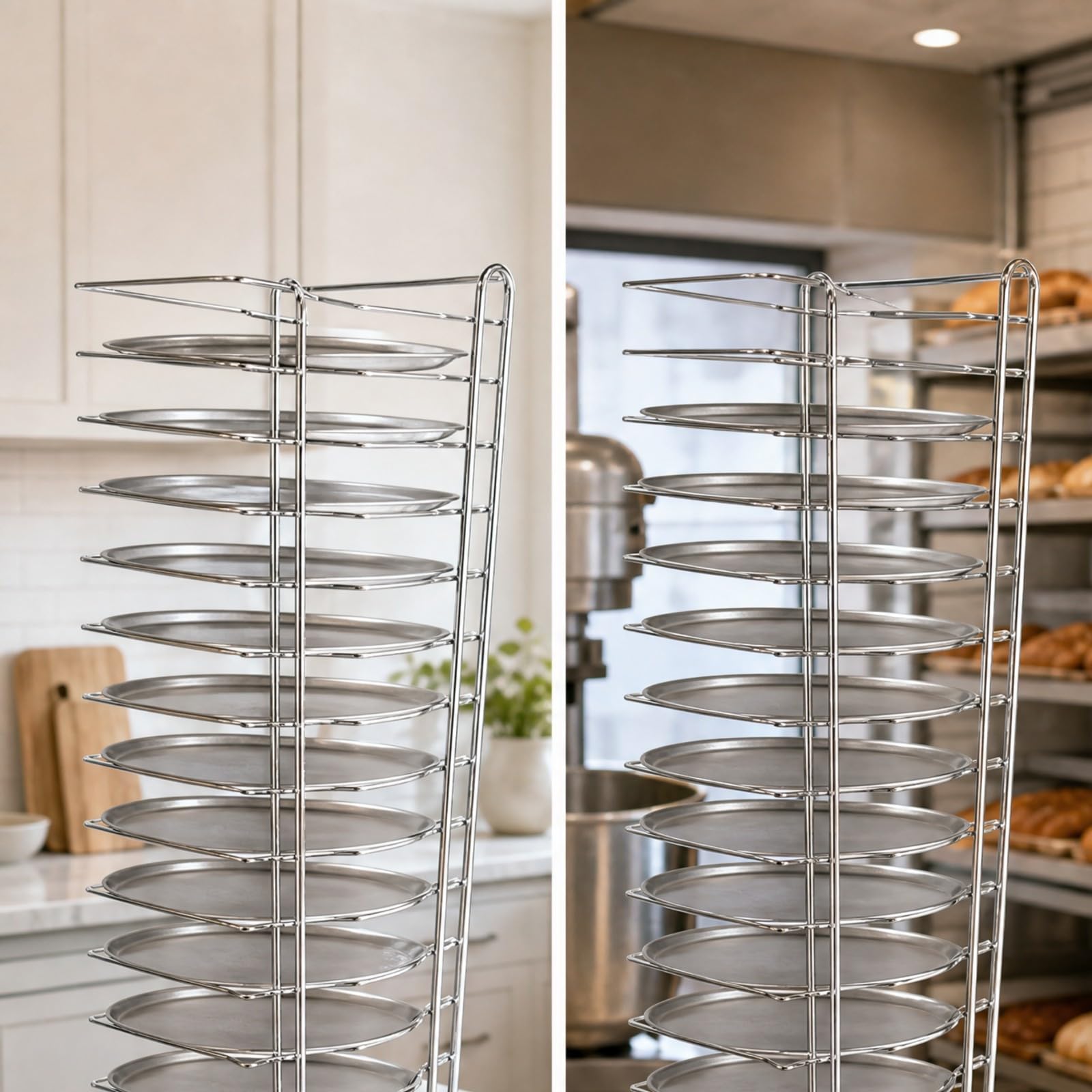 Teglie per Pizza da Piano Resistente Scaffale da Facile Pulire Pulire per Pizzerie, Domestiche, Preparazione Alimenti, 11 Strati
