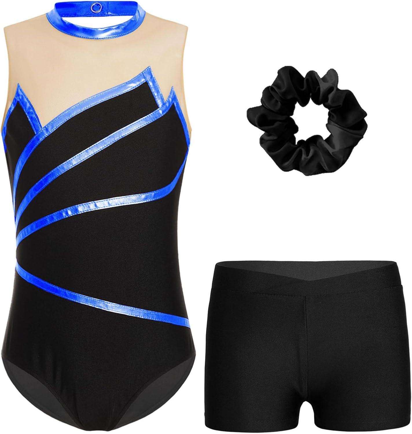 Justaucorps Danse Strass Fille - Competition Patinage, Gymnastique | Taille 5-16 Ans, Dos Trou De Serrure