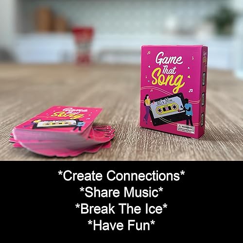 Miniatura 7 de Game That Song 80's Mix Expansion - 50 cartas nuevas - Juego de cartas de música para familiares, adultos y adolescentes. Divertida, adictiva y