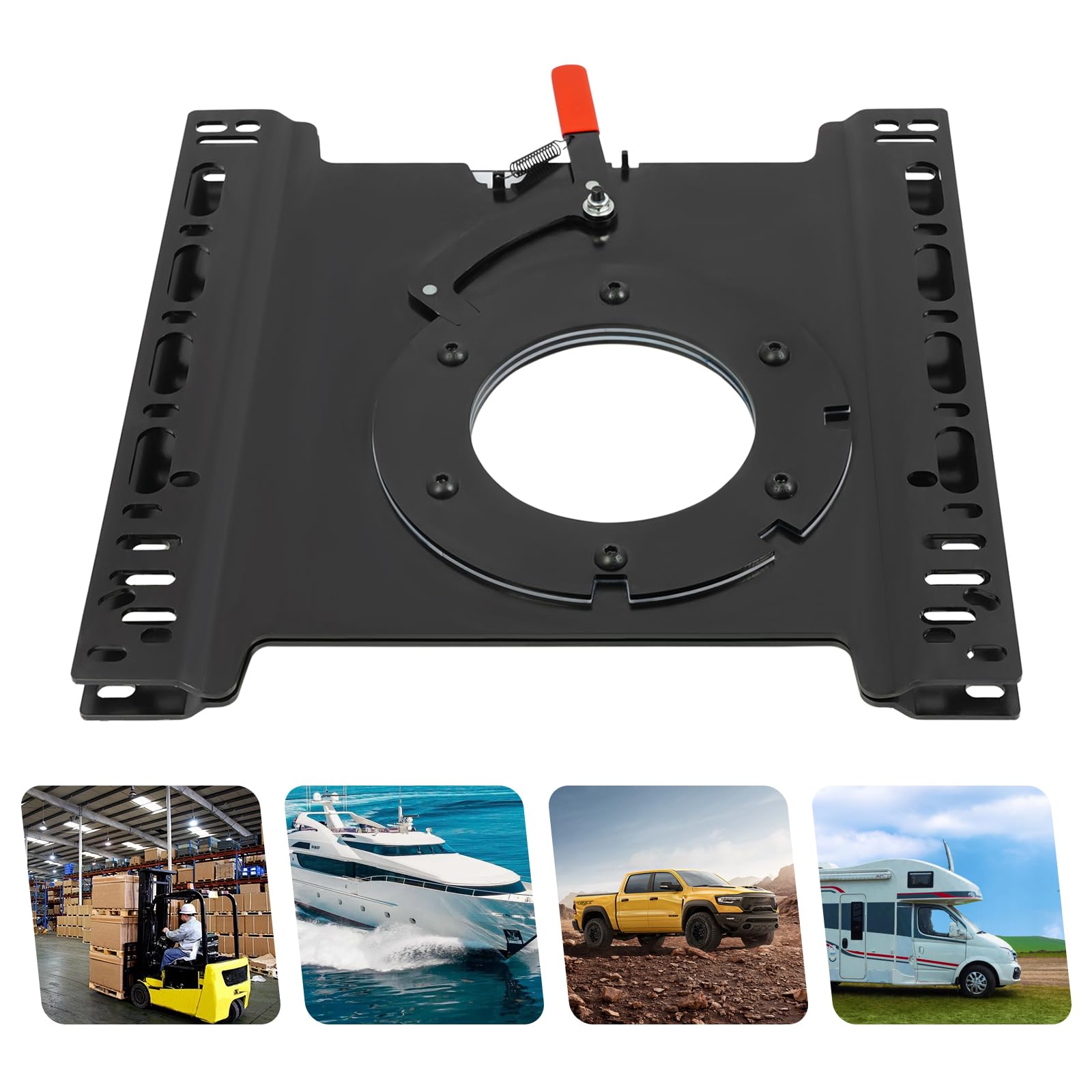 Consola de asiento giratoria 360° Seat Base giratoria de acero para conductor, placa giratoria para autocaravana, Sprinter Transit Camper, furgoneta, adaptador de rotación del asiento