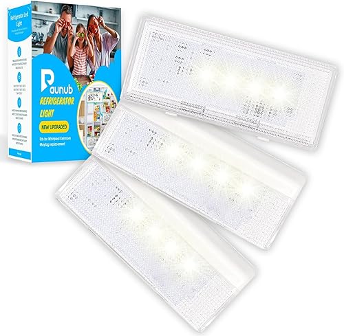 Juego de 1 luz LED principal para refrigerador y congelador W10515058 y 2 unidades W10515057, compatible con Whirlpool Kenmore Maytag, KitchenAid,