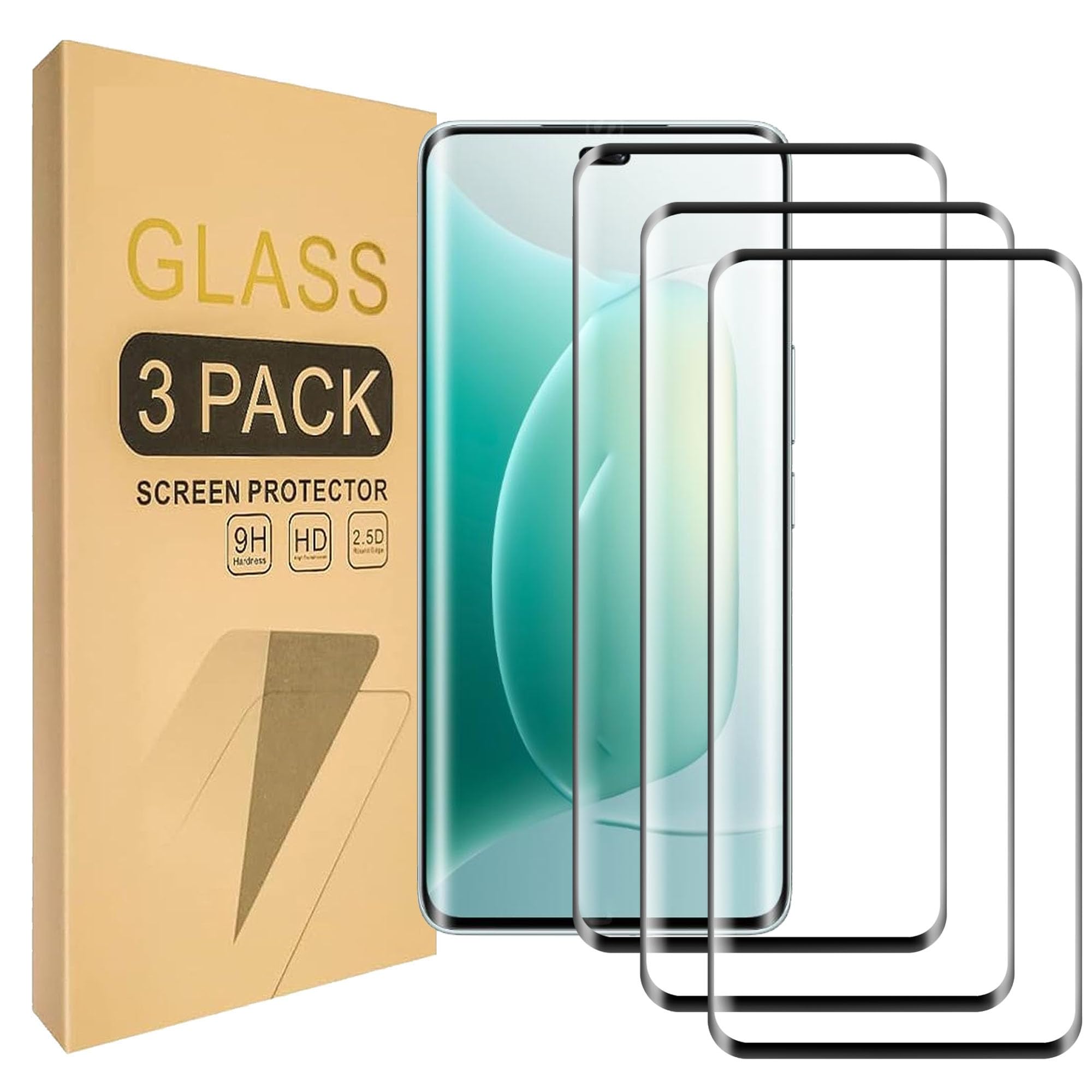 Lucyliy (3 Pack) Compatible for Honor Magic7 Lite/Honor X9C Screen Protector Tempered Glass,Case Friendly [9H Hardness][High definition Anti Scratch]