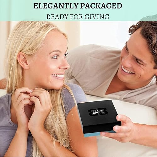 Vista 7 de Beaux Bijoux Anillo de Compromiso de Plata de Ley Grande Ovalado con Zafiro Azul Creado y Circonia Cúbica Clara, Anillo de Novia, Estilo Princesa