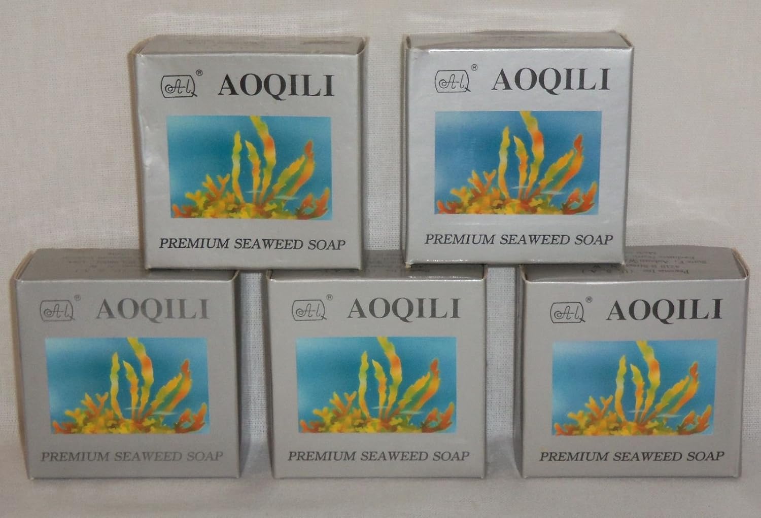 AOQILI Premium Seaweed Weight Loss Soap (5 Pack) 5.36 Oz