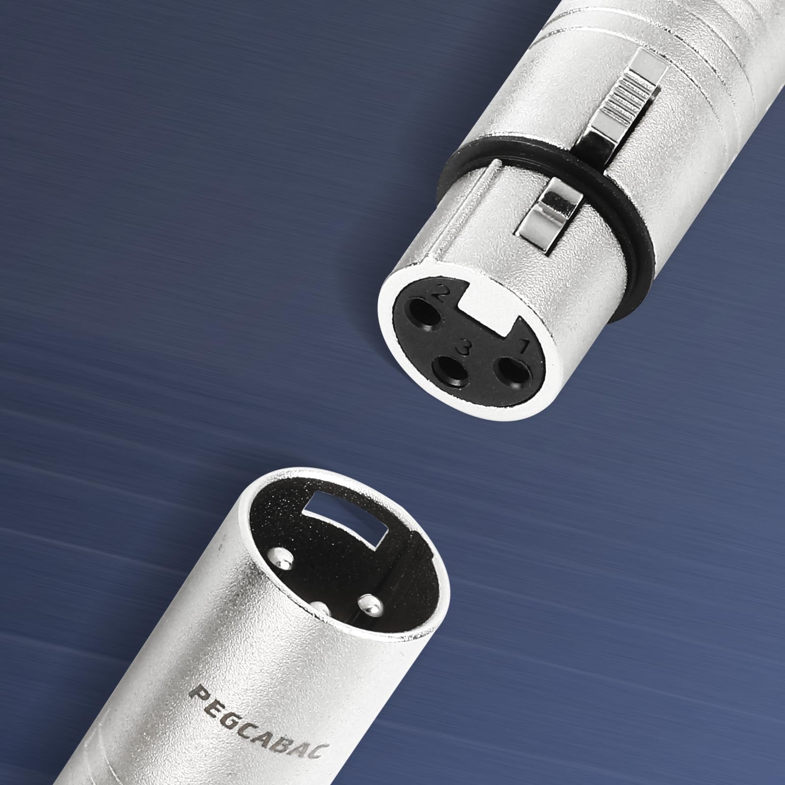 Adaptador XLR, 2 pares XLR macho a macho y XLR hembra a hembra de 3 pines, compatible con mezclador, micrófono, amplificador de potencia, plateado
